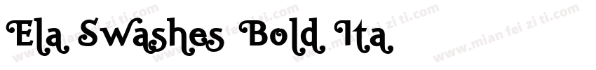 Ela Swashes Bold Ita字体转换